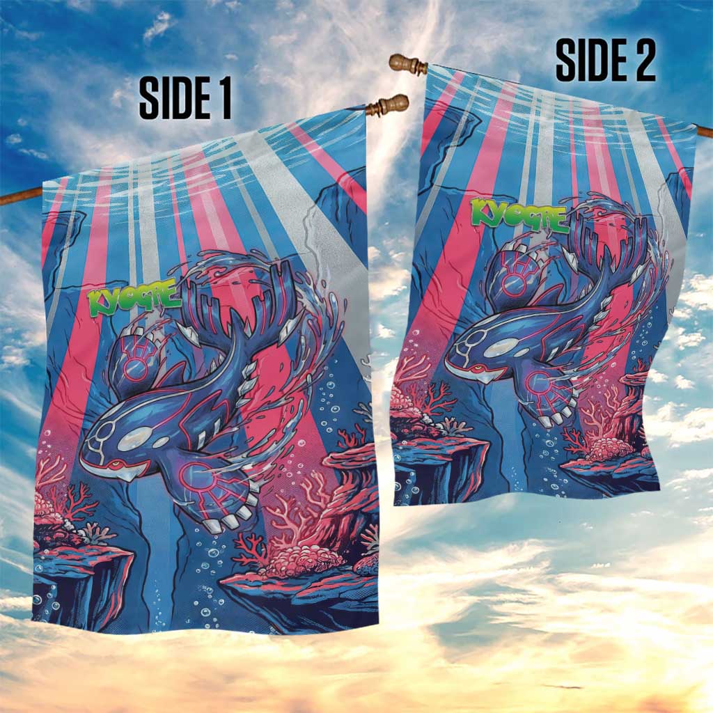 Kyogre Alpha Garden Flag Neon Deep Sea Coral Art