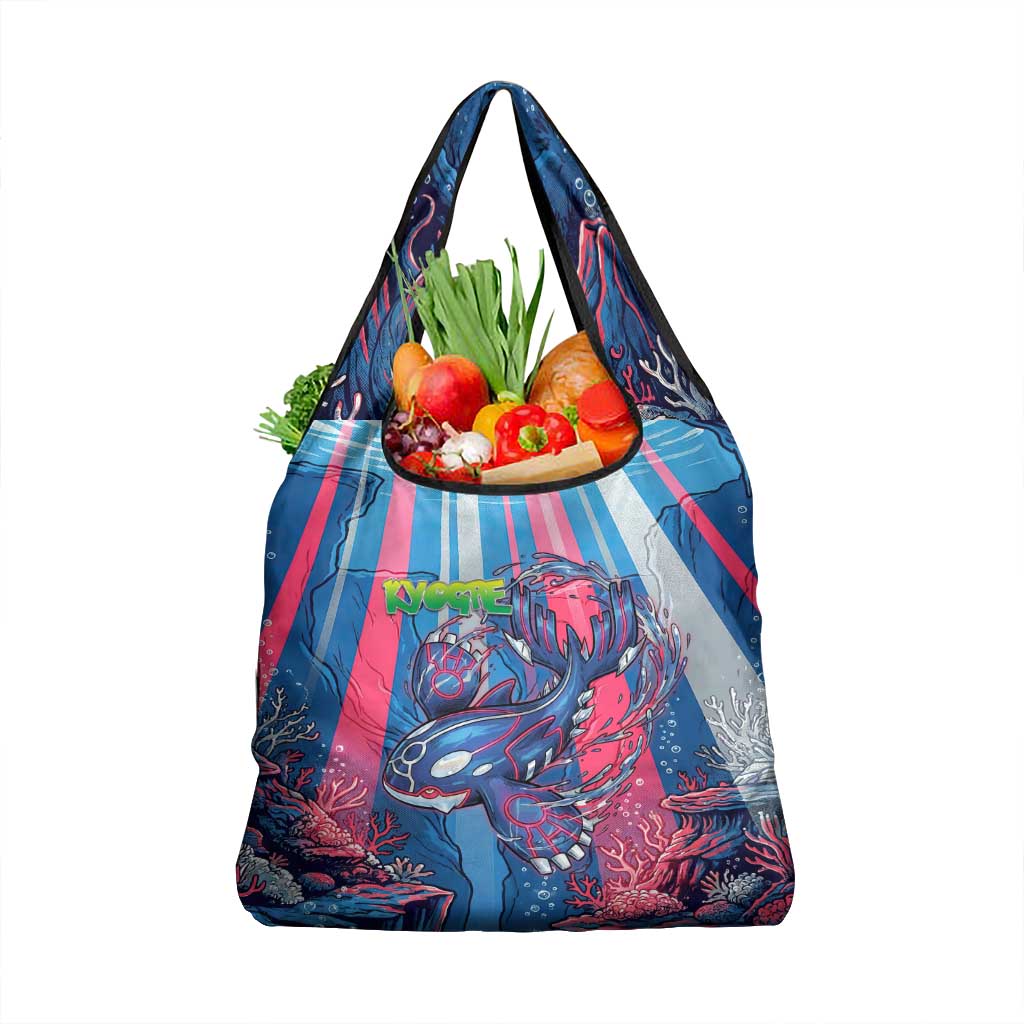 Kyogre Alpha Grocery Bag Neon Deep Sea Coral Art