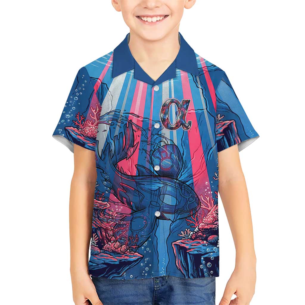 Kyogre Alpha Hawaiian Shirt Neon Deep Sea Coral Art