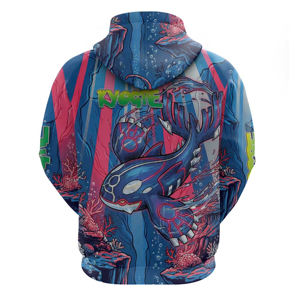 Kyogre Alpha Hoodie Neon Deep Sea Coral Art