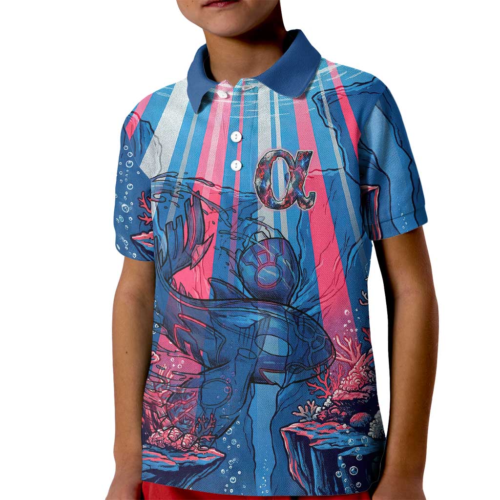 Kyogre Alpha Kid Polo Shirt Neon Deep Sea Coral Art