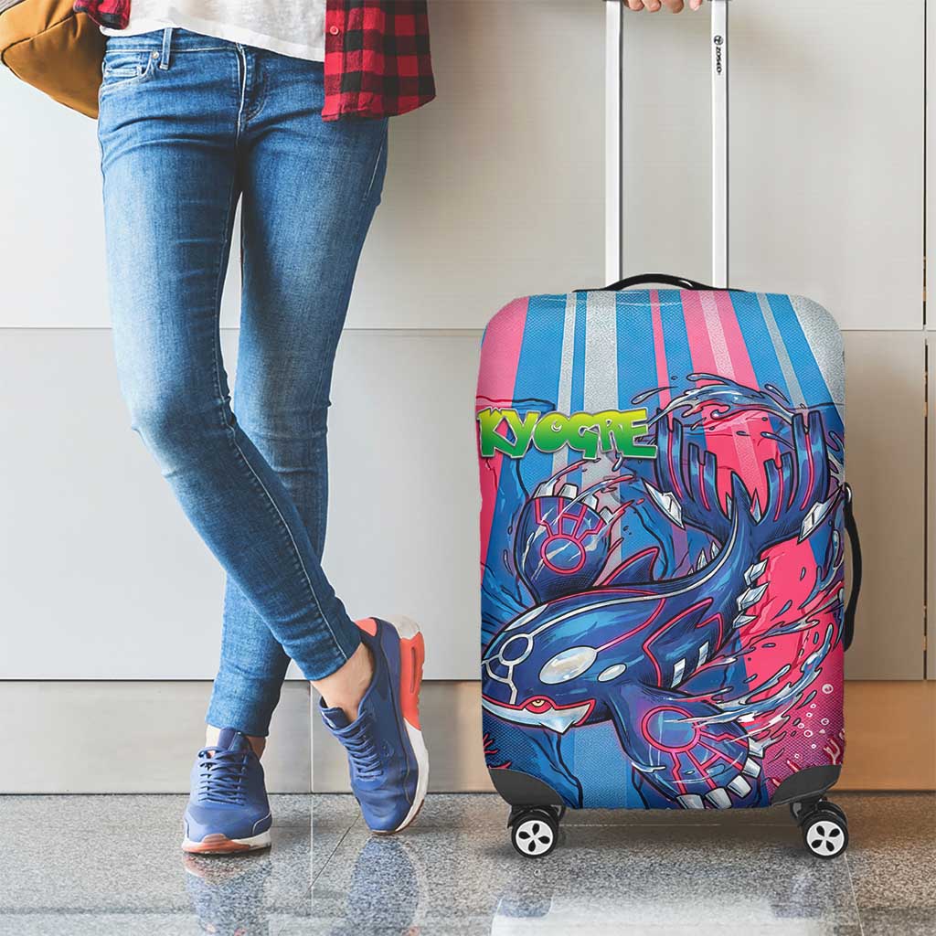 Kyogre Alpha Luggage Cover Neon Deep Sea Coral Art