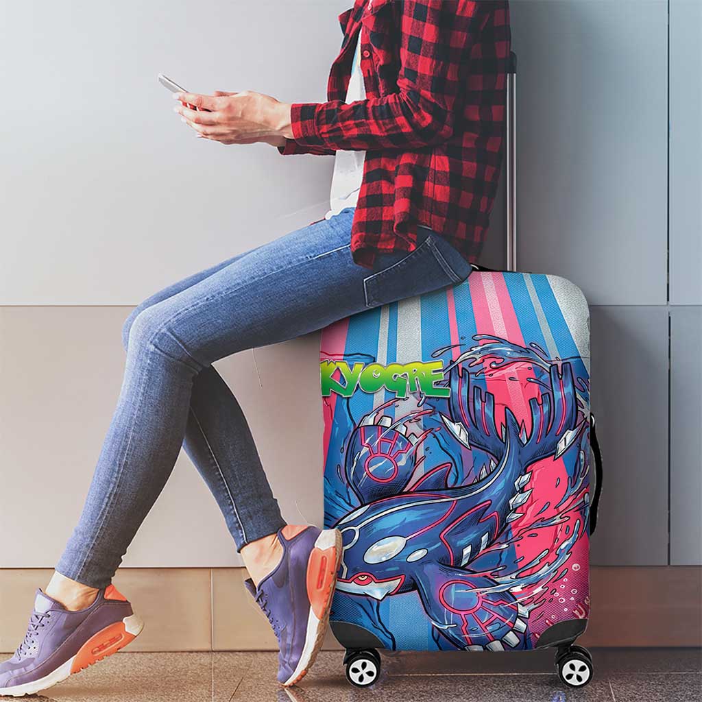 Kyogre Alpha Luggage Cover Neon Deep Sea Coral Art