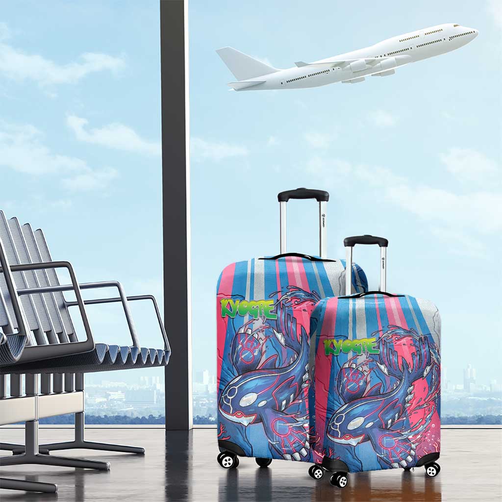 Kyogre Alpha Luggage Cover Neon Deep Sea Coral Art