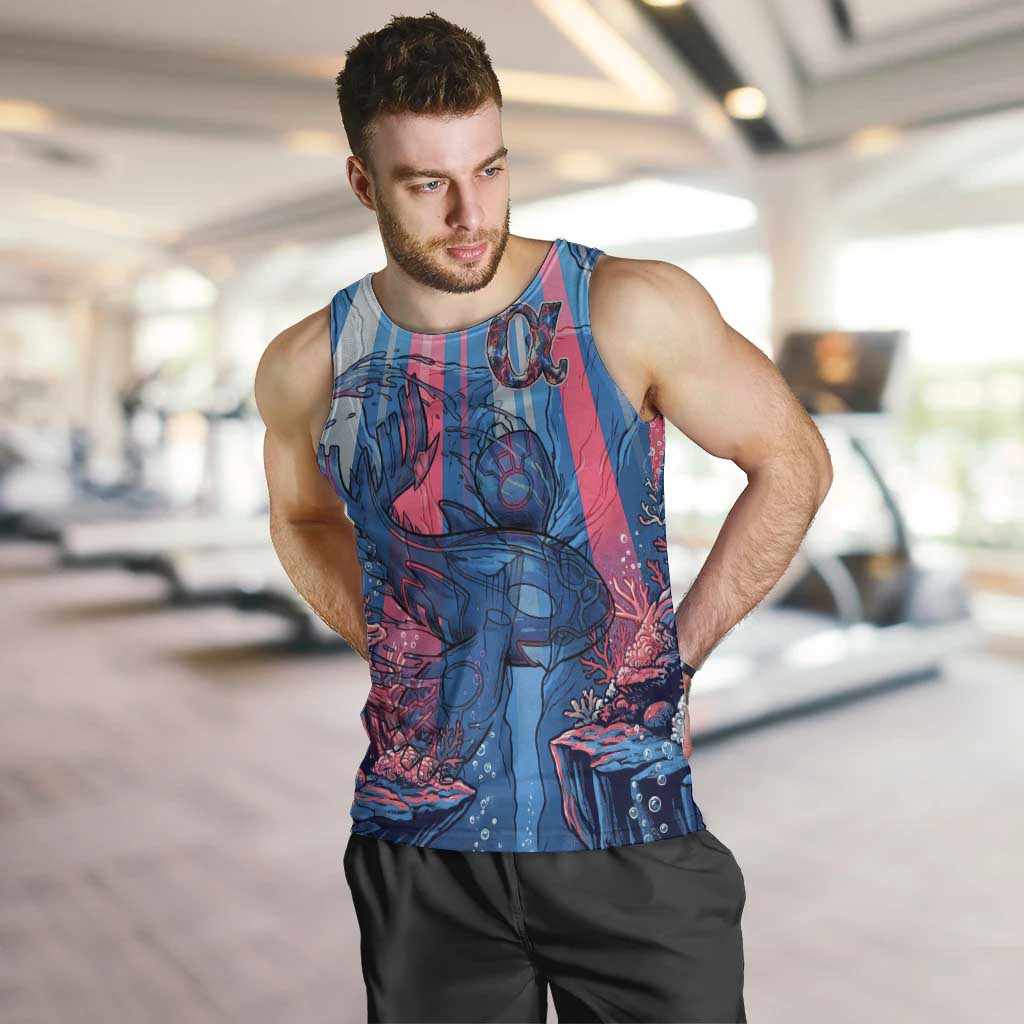 Kyogre Alpha Men Tank Top Neon Deep Sea Coral Art