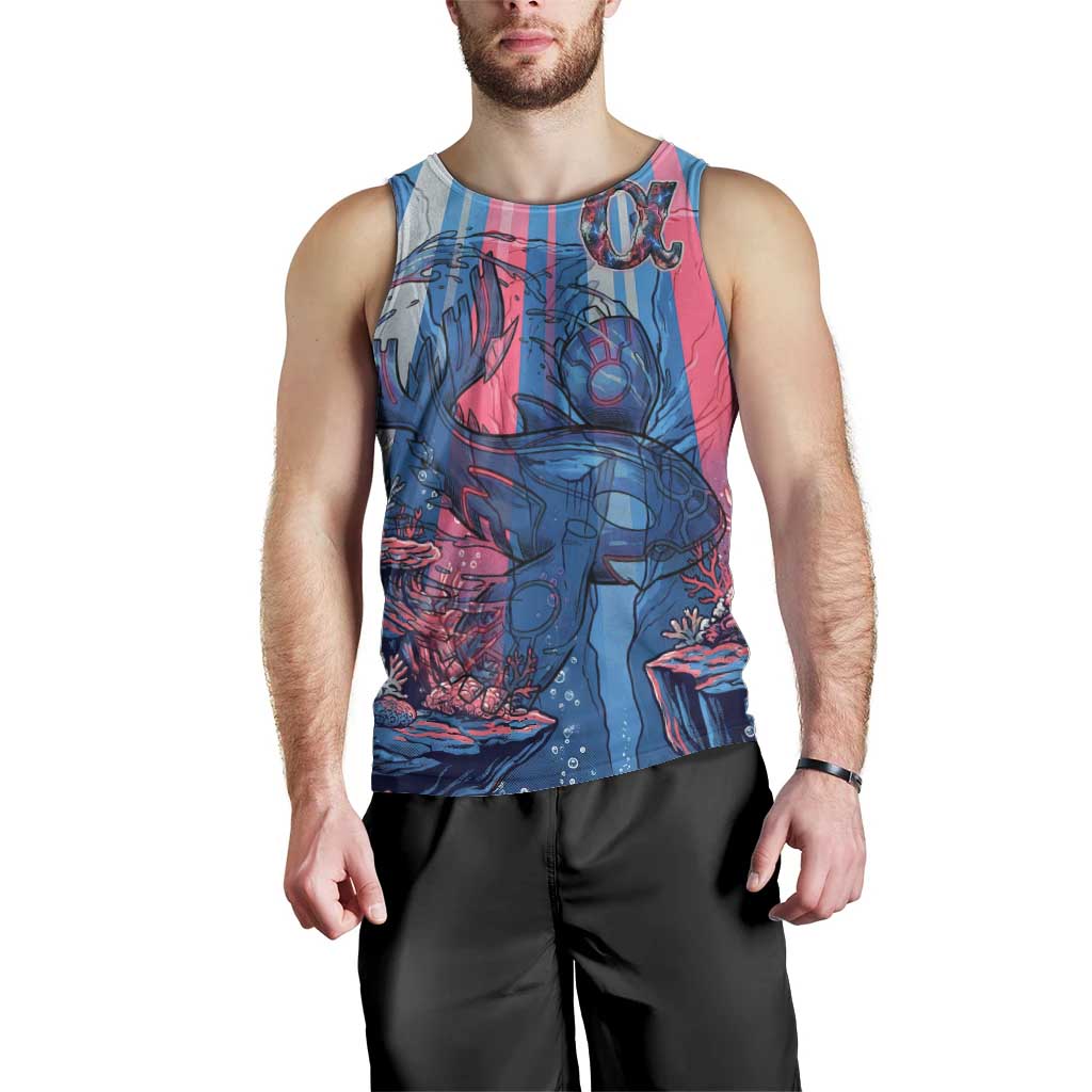 Kyogre Alpha Men Tank Top Neon Deep Sea Coral Art