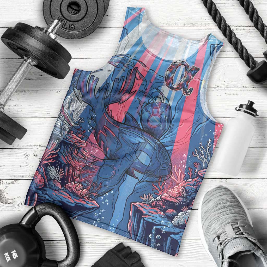 Kyogre Alpha Men Tank Top Neon Deep Sea Coral Art