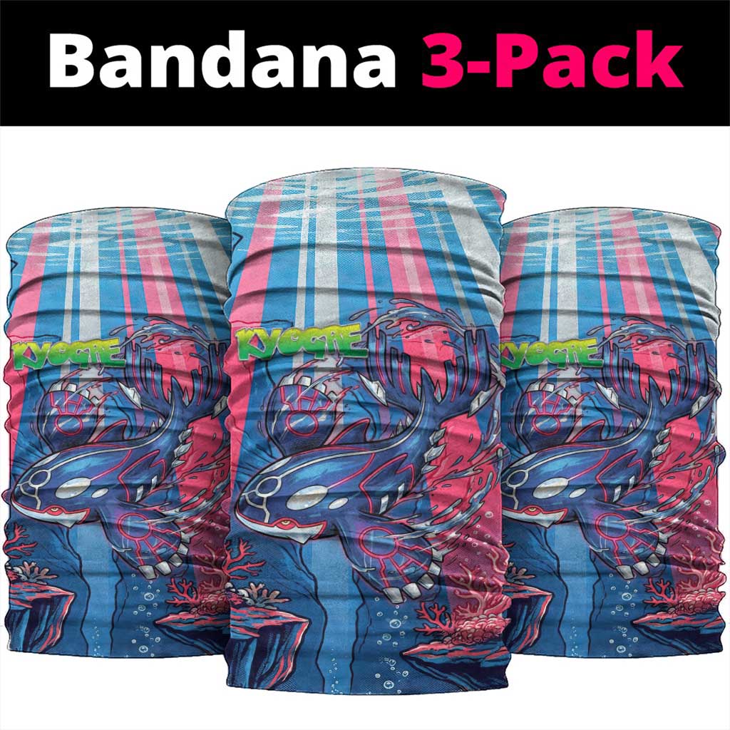 Kyogre Alpha Neck Gaiter Neon Deep Sea Coral Art