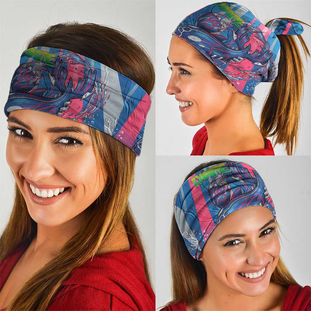 Kyogre Alpha Neck Gaiter Neon Deep Sea Coral Art