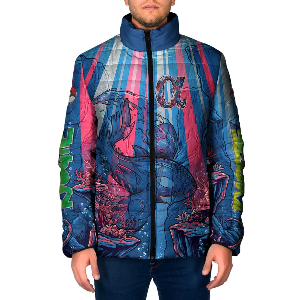 Kyogre Alpha Padded Jacket Neon Deep Sea Coral Art