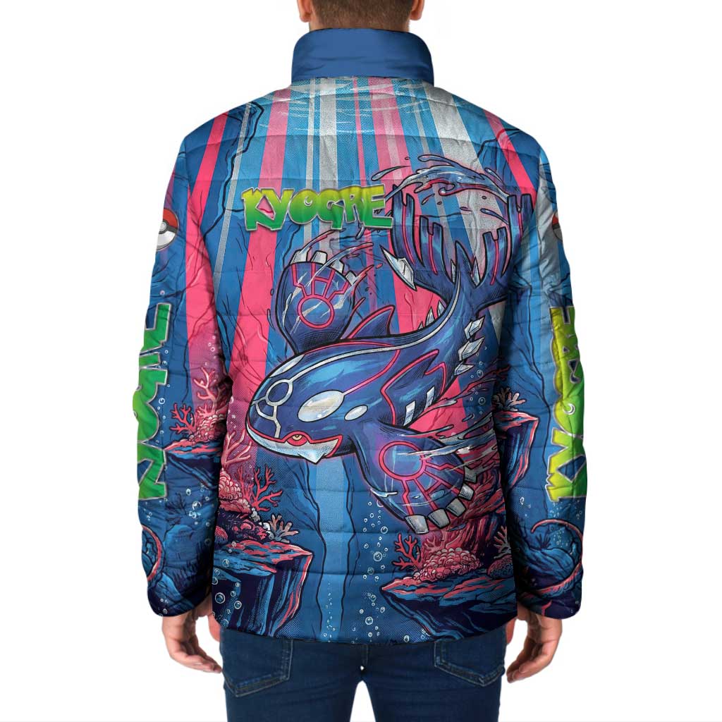 Kyogre Alpha Padded Jacket Neon Deep Sea Coral Art