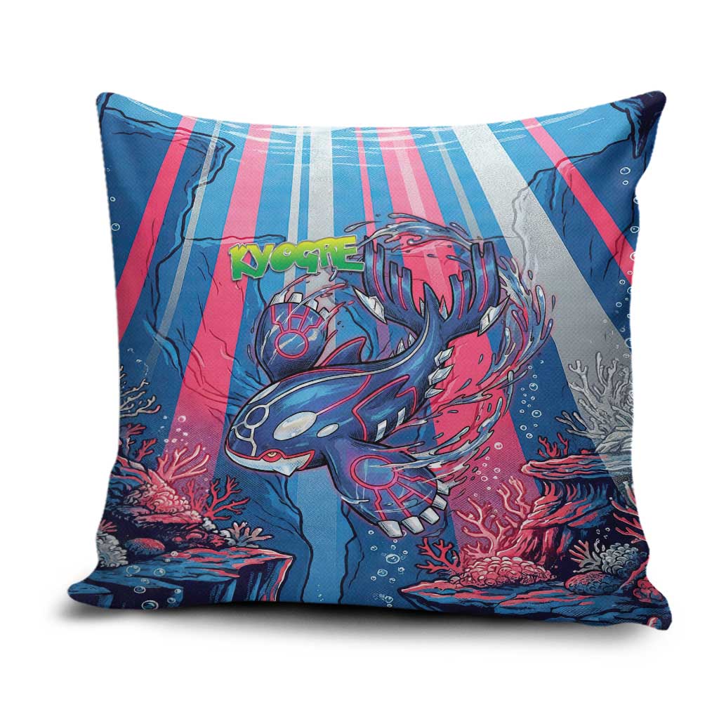 Kyogre Alpha Pillow Cover Neon Deep Sea Coral Art