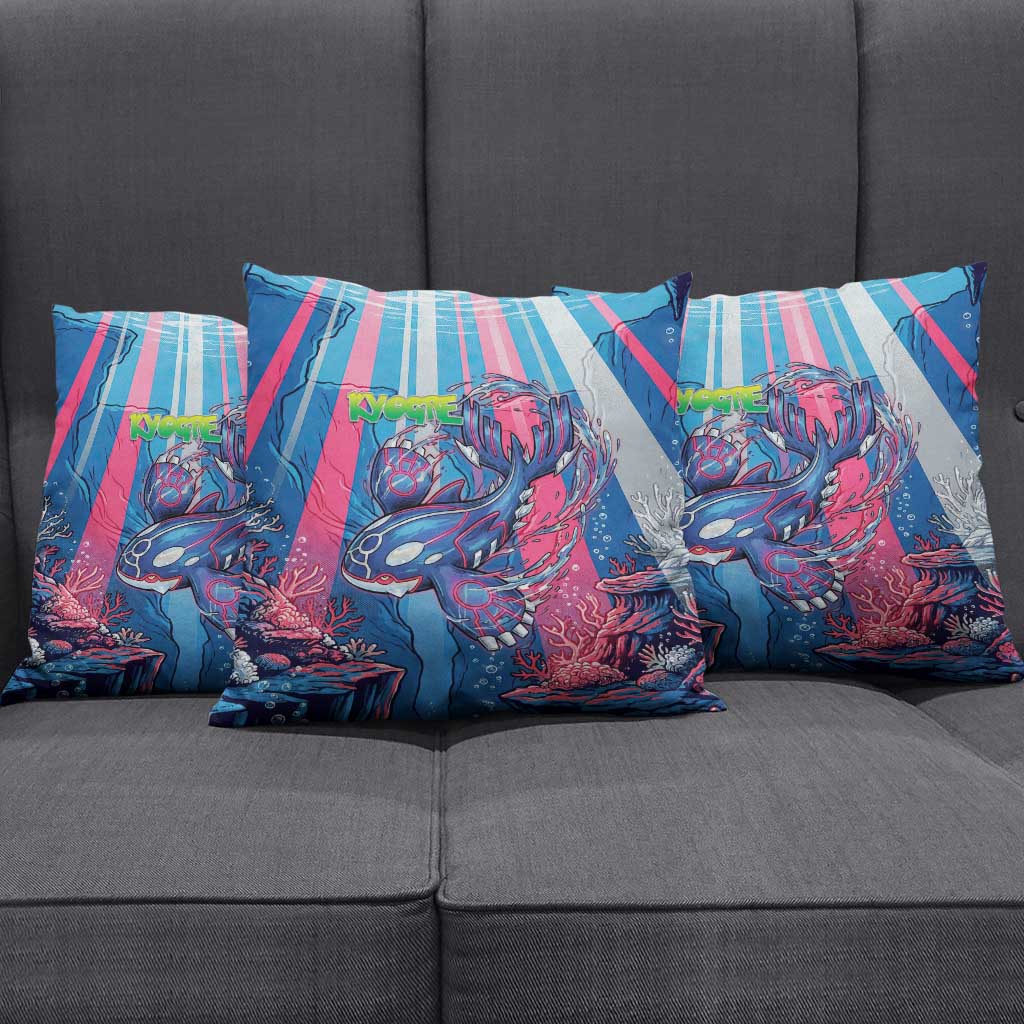 Kyogre Alpha Pillow Cover Neon Deep Sea Coral Art