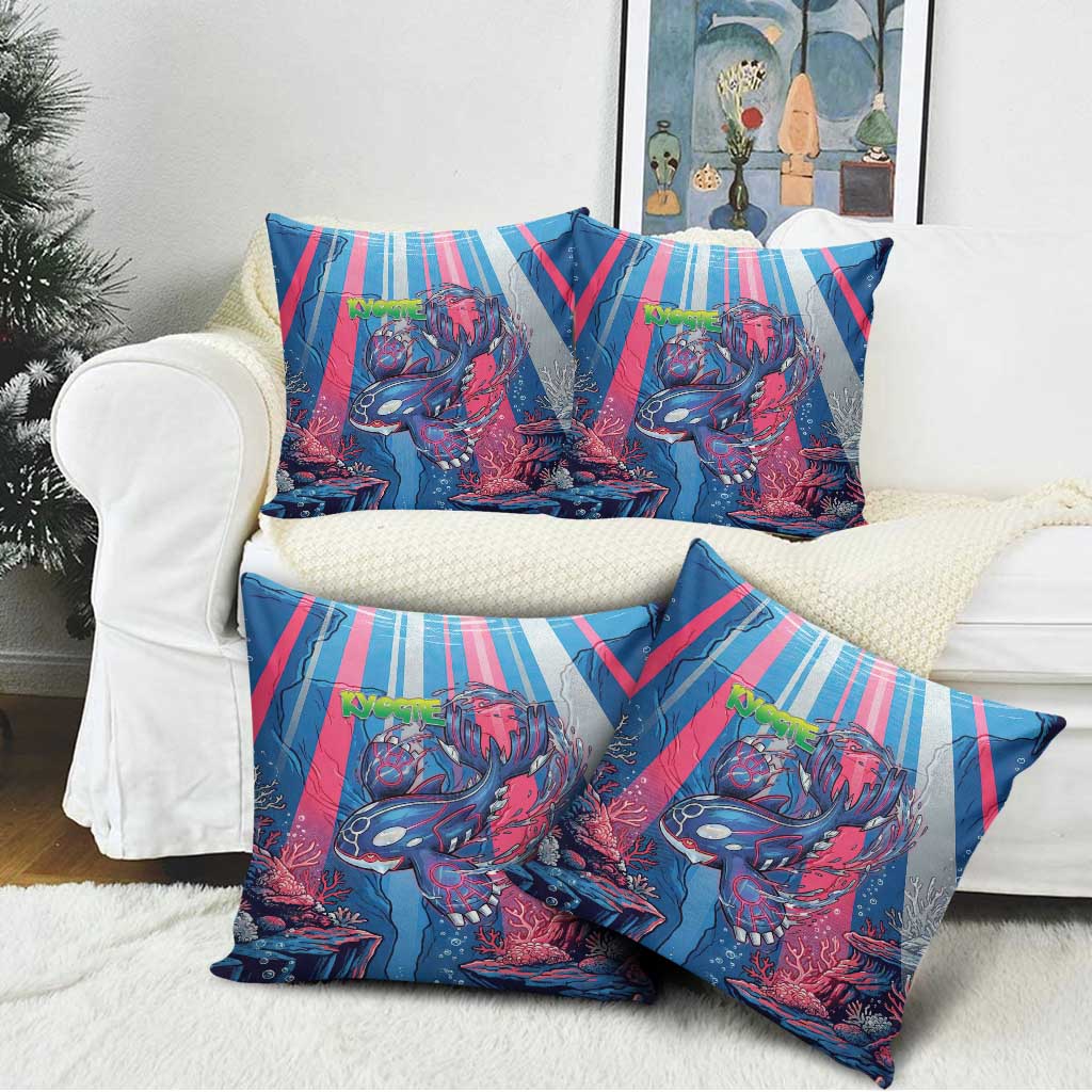 Kyogre Alpha Pillow Cover Neon Deep Sea Coral Art