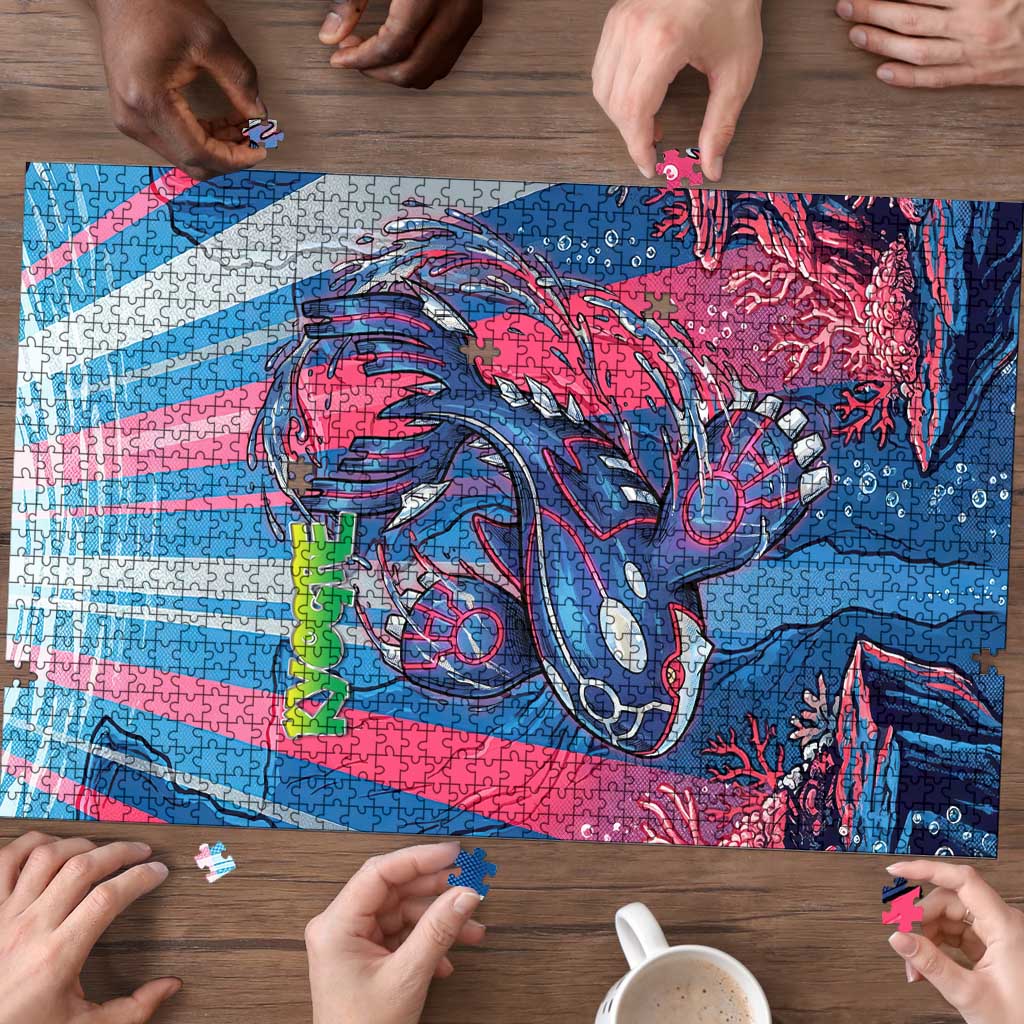 Kyogre Alpha Puzzle Neon Deep Sea Coral Art
