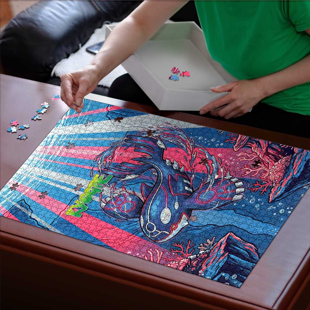 Kyogre Alpha Puzzle Neon Deep Sea Coral Art