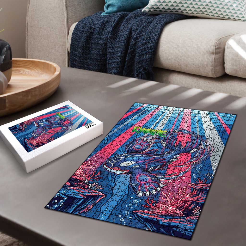 Kyogre Alpha Puzzle Neon Deep Sea Coral Art