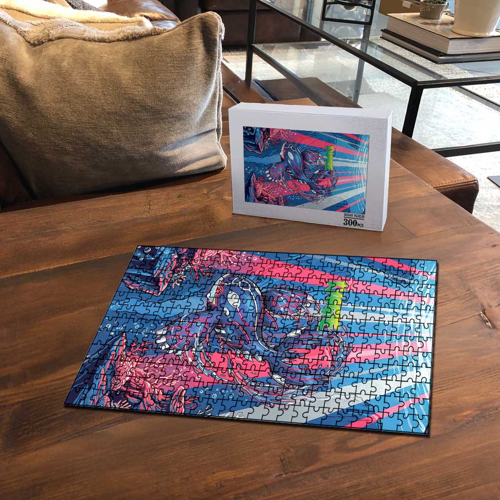 Kyogre Alpha Puzzle Neon Deep Sea Coral Art