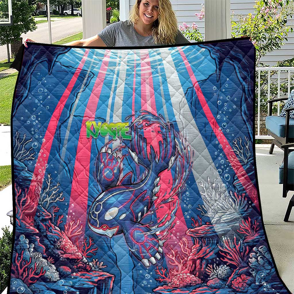 Kyogre Alpha Quilt Neon Deep Sea Coral Art