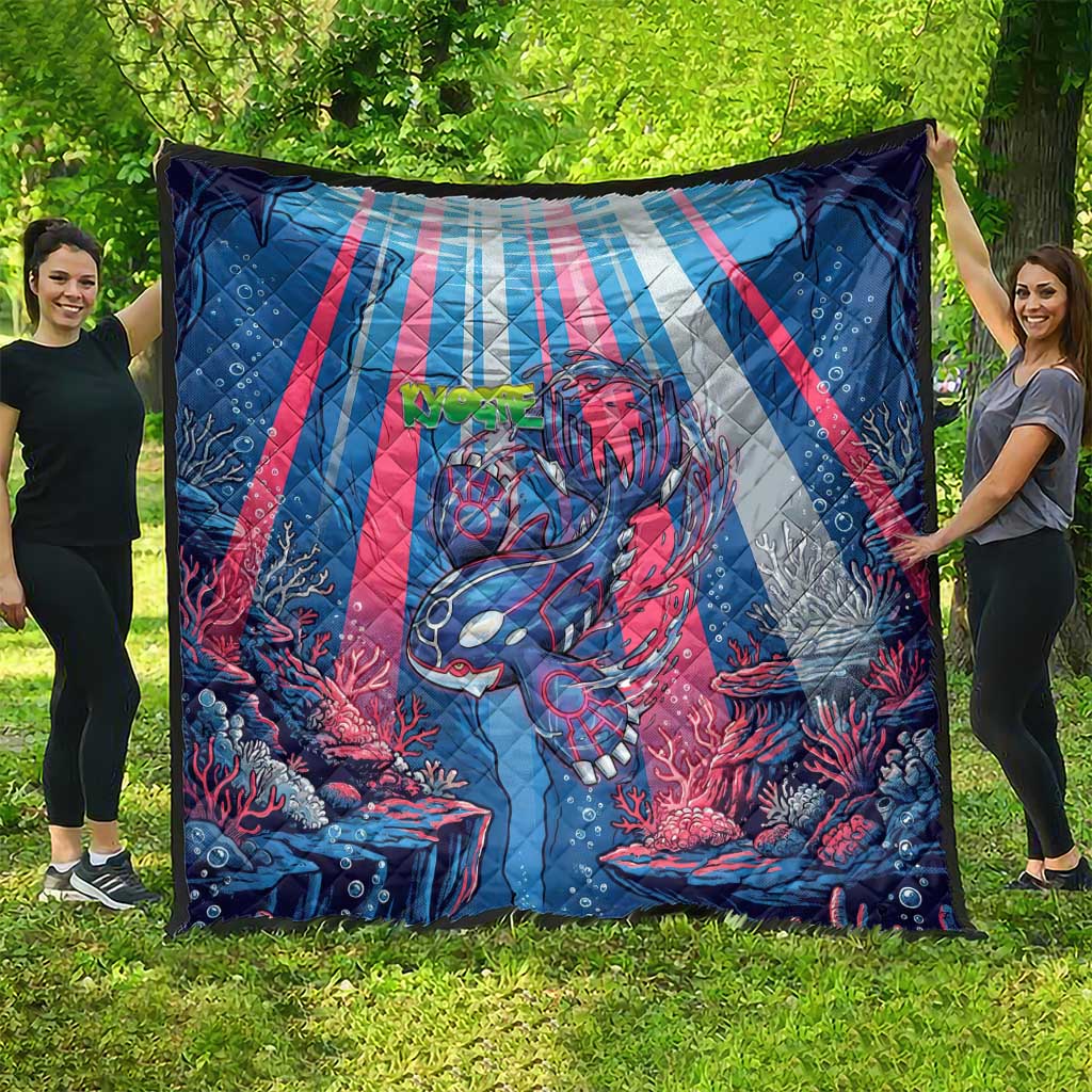 Kyogre Alpha Quilt Neon Deep Sea Coral Art