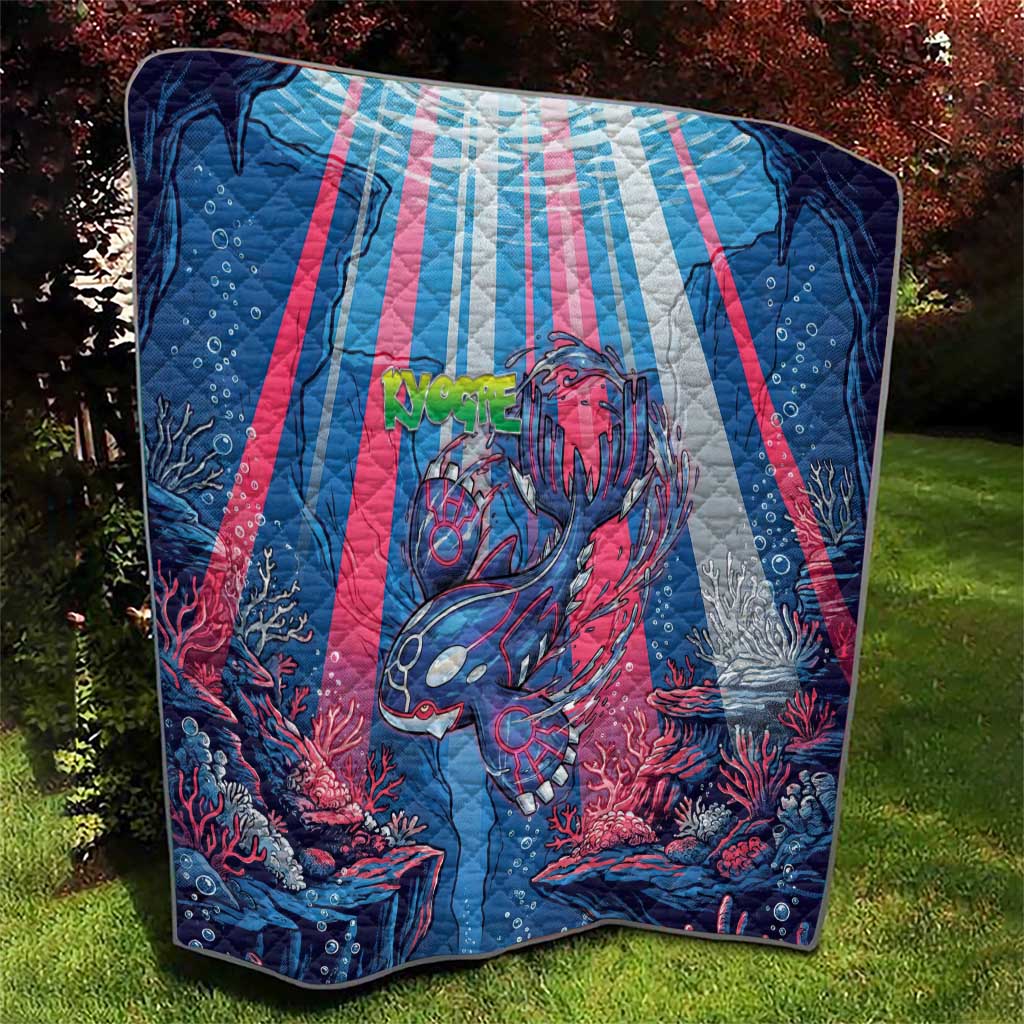 Kyogre Alpha Quilt Neon Deep Sea Coral Art