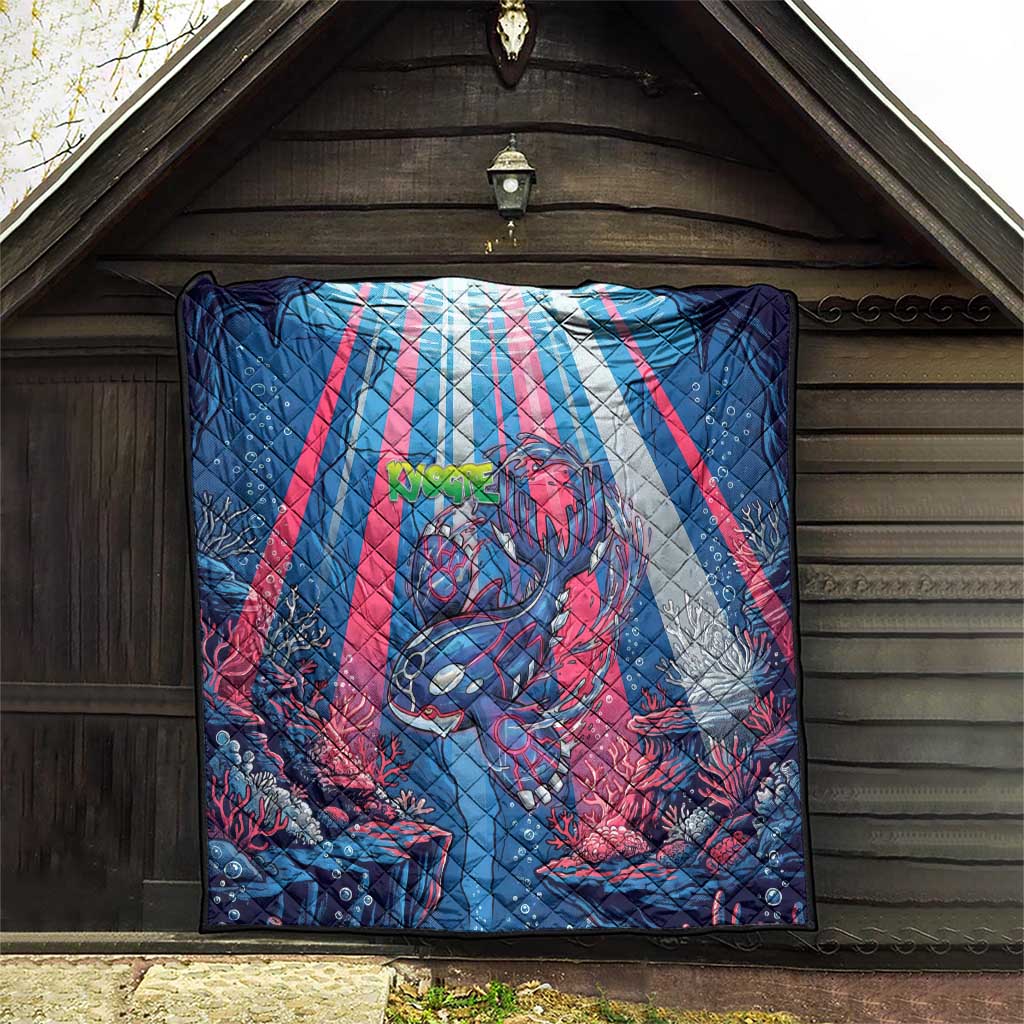 Kyogre Alpha Quilt Neon Deep Sea Coral Art