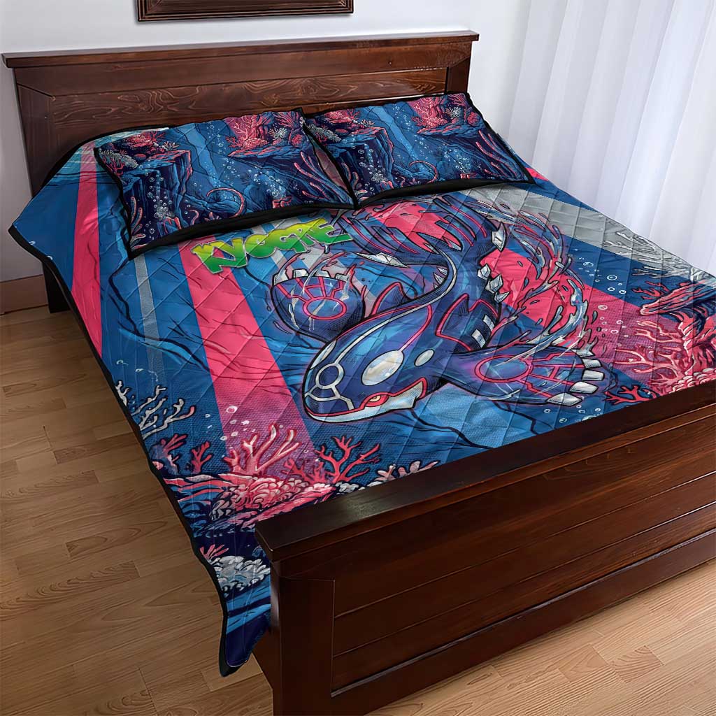 Kyogre Alpha Quilt Bed Set Neon Deep Sea Coral Art