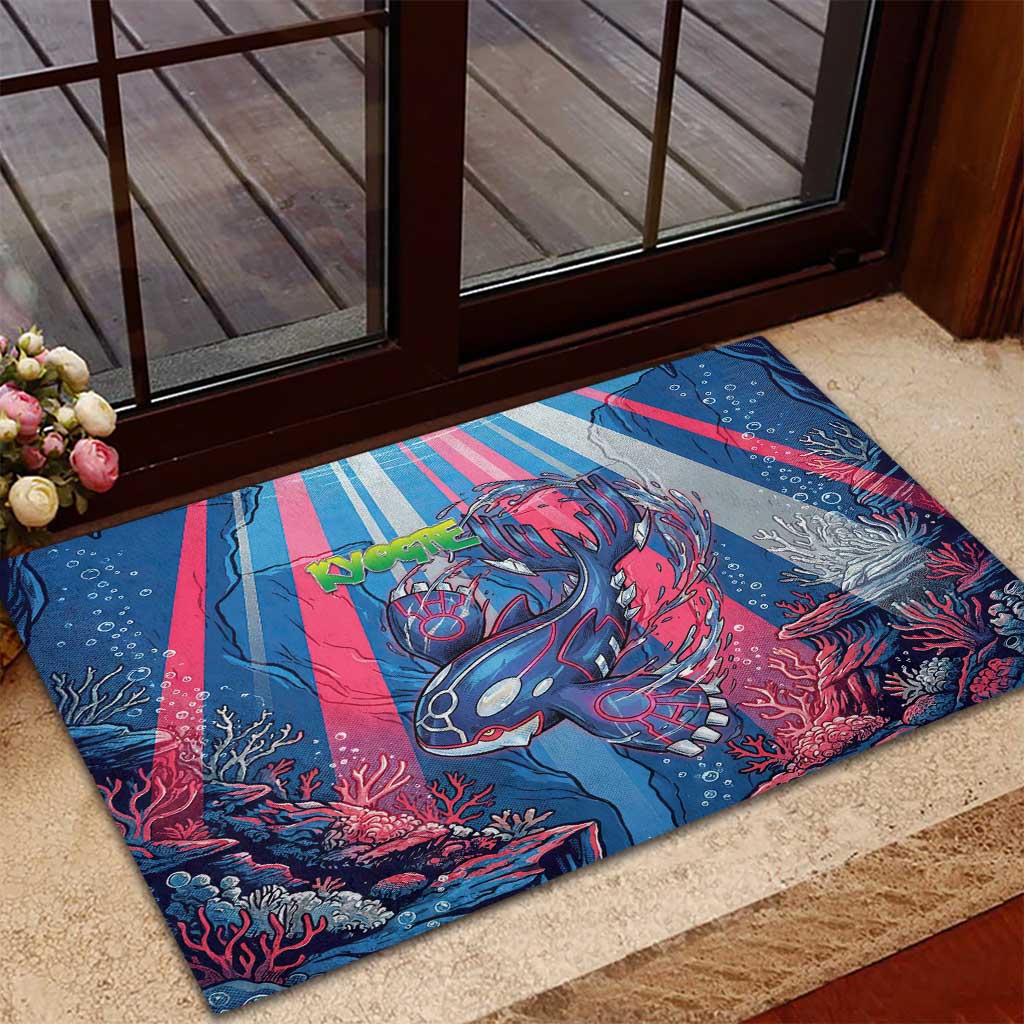 Kyogre Alpha Rubber Doormat Neon Deep Sea Coral Art