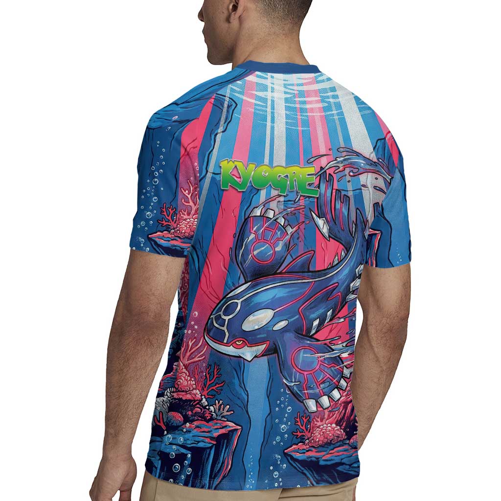 Kyogre Alpha Rugby Jersey Neon Deep Sea Coral Art