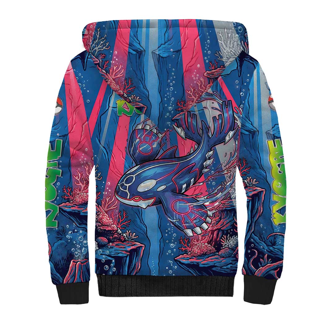 Kyogre Alpha Sherpa Hoodie Neon Deep Sea Coral Art
