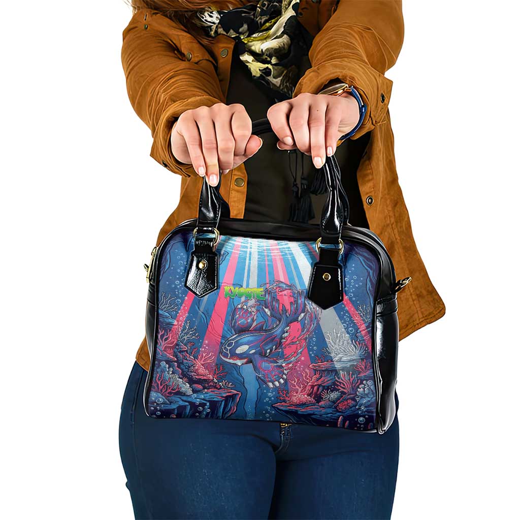 Kyogre Alpha Shoulder Handbag Neon Deep Sea Coral Art