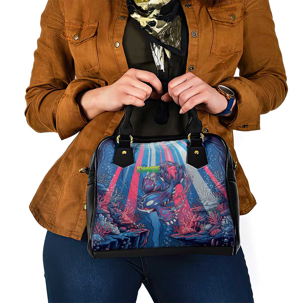 Kyogre Alpha Shoulder Handbag Neon Deep Sea Coral Art