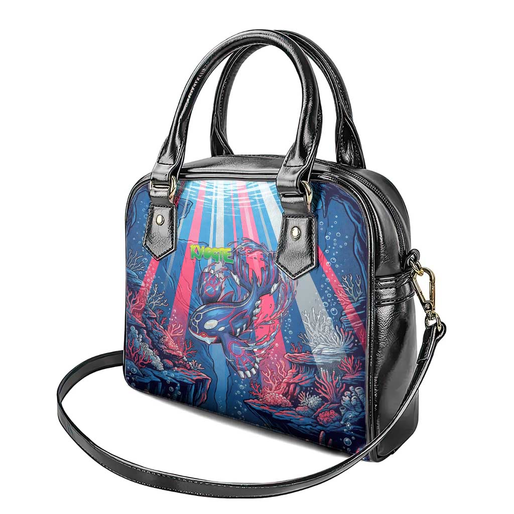 Kyogre Alpha Shoulder Handbag Neon Deep Sea Coral Art