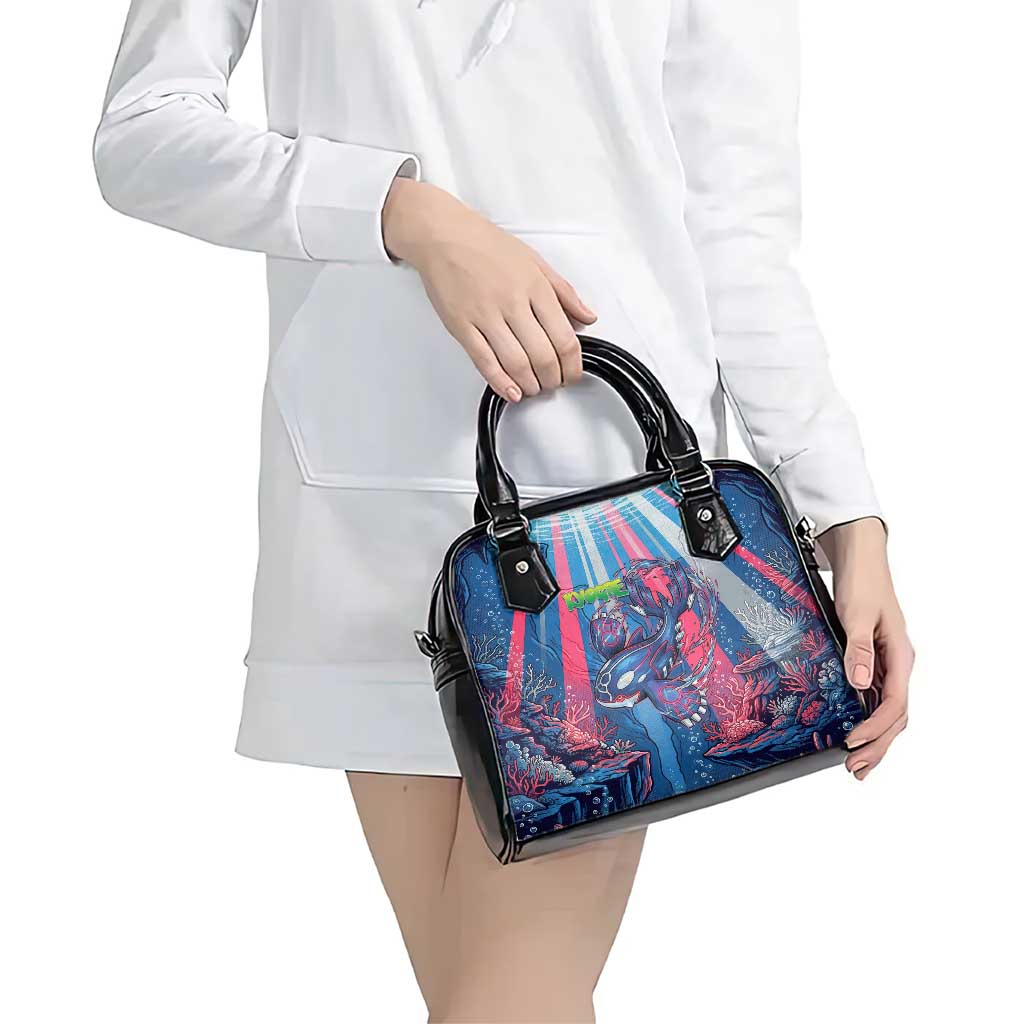 Kyogre Alpha Shoulder Handbag Neon Deep Sea Coral Art