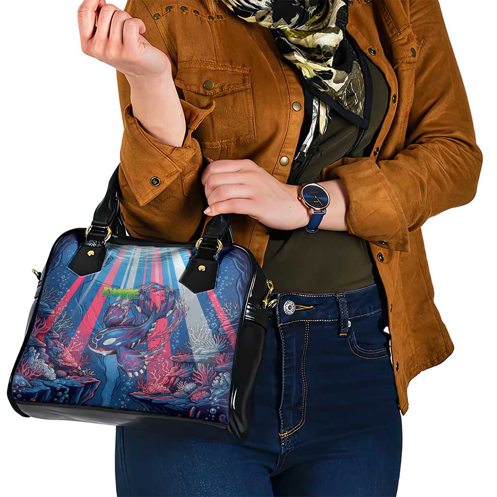 Kyogre Alpha Shoulder Handbag Neon Deep Sea Coral Art