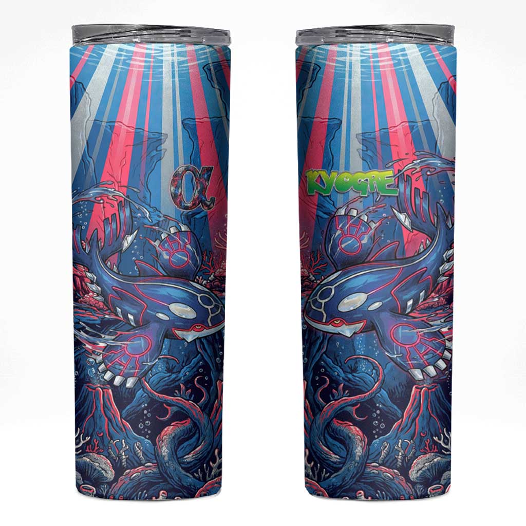 Kyogre Alpha Skinny Tumbler Neon Deep Sea Coral Art