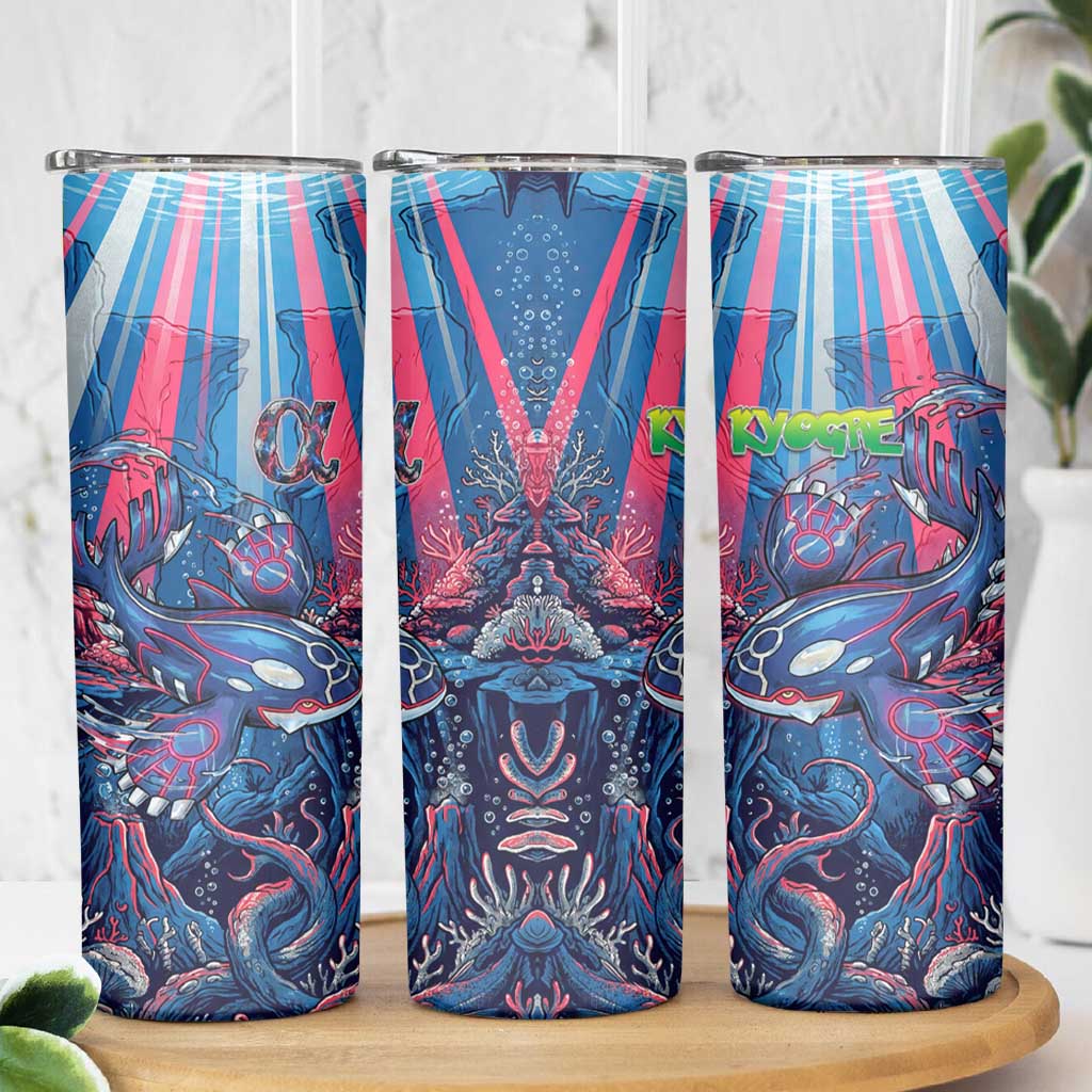 Kyogre Alpha Skinny Tumbler Neon Deep Sea Coral Art