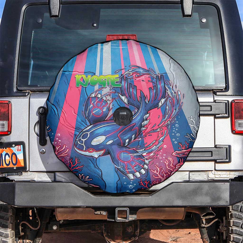 Kyogre Alpha Spare Tire Cover Neon Deep Sea Coral Art