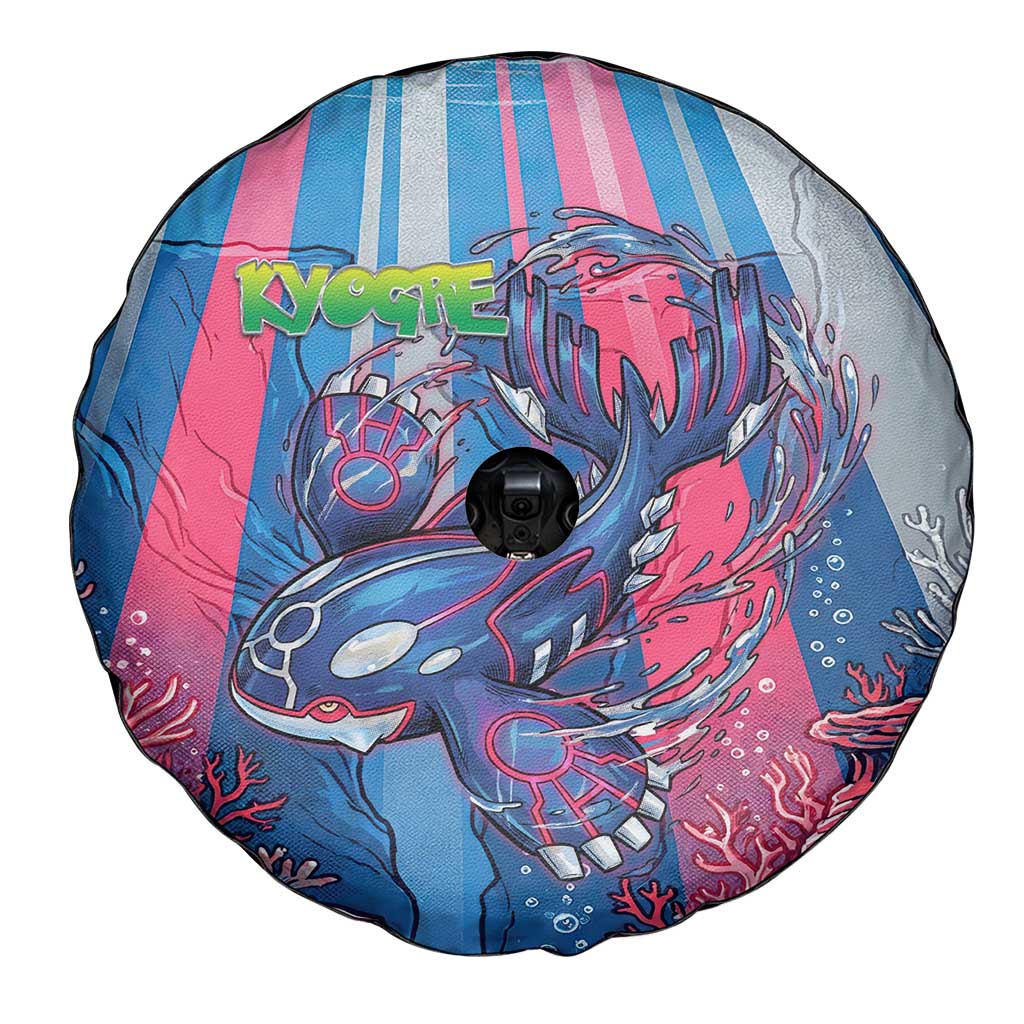 Kyogre Alpha Spare Tire Cover Neon Deep Sea Coral Art