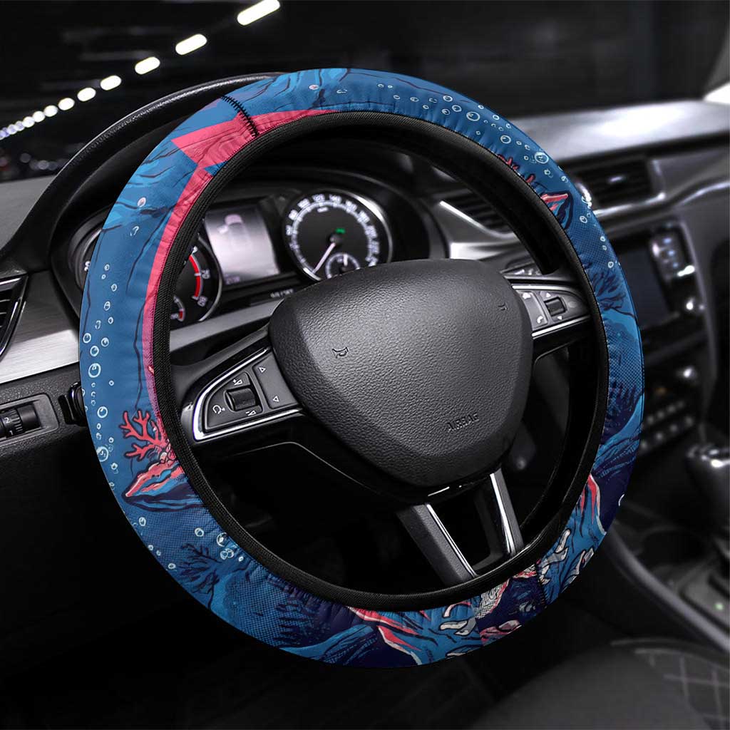 Kyogre Alpha Steering Wheel Cover Neon Deep Sea Coral Art