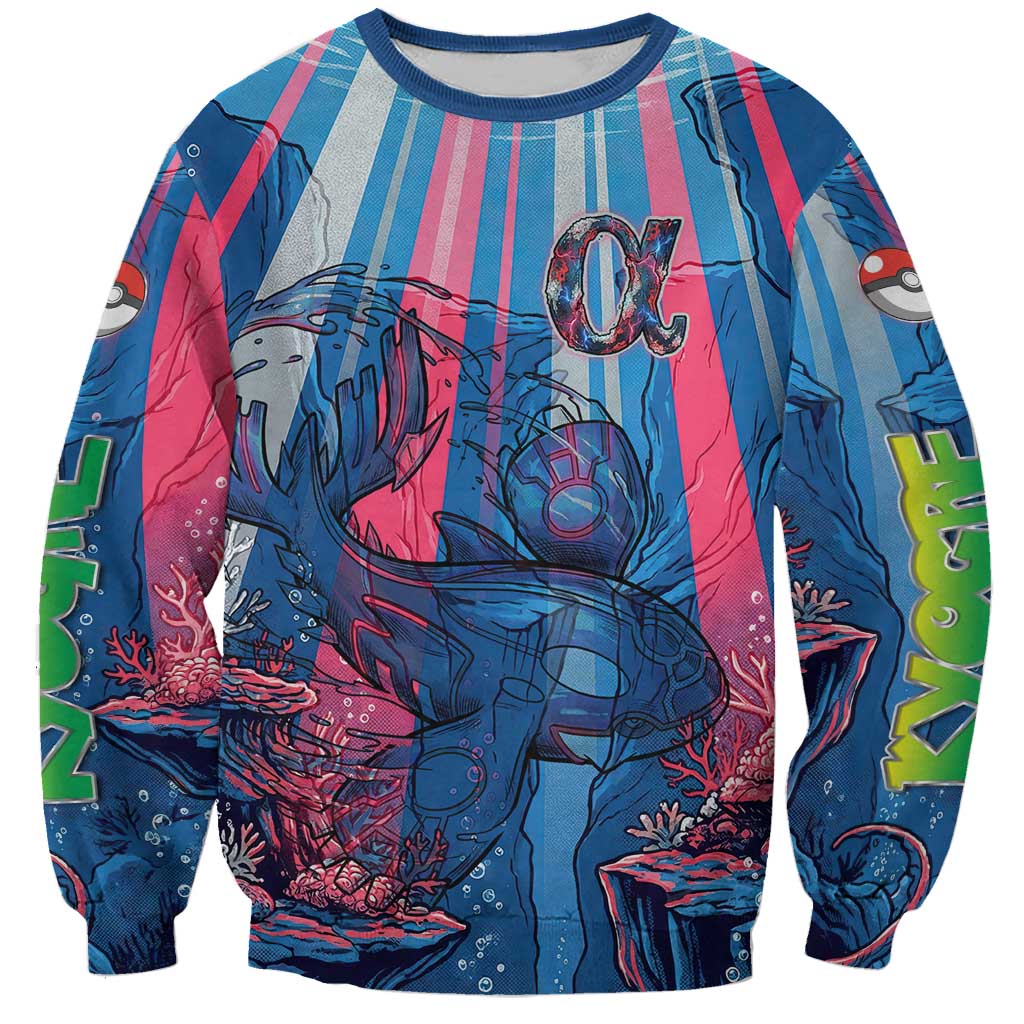 Kyogre Alpha Sweatshirt Neon Deep Sea Coral Art