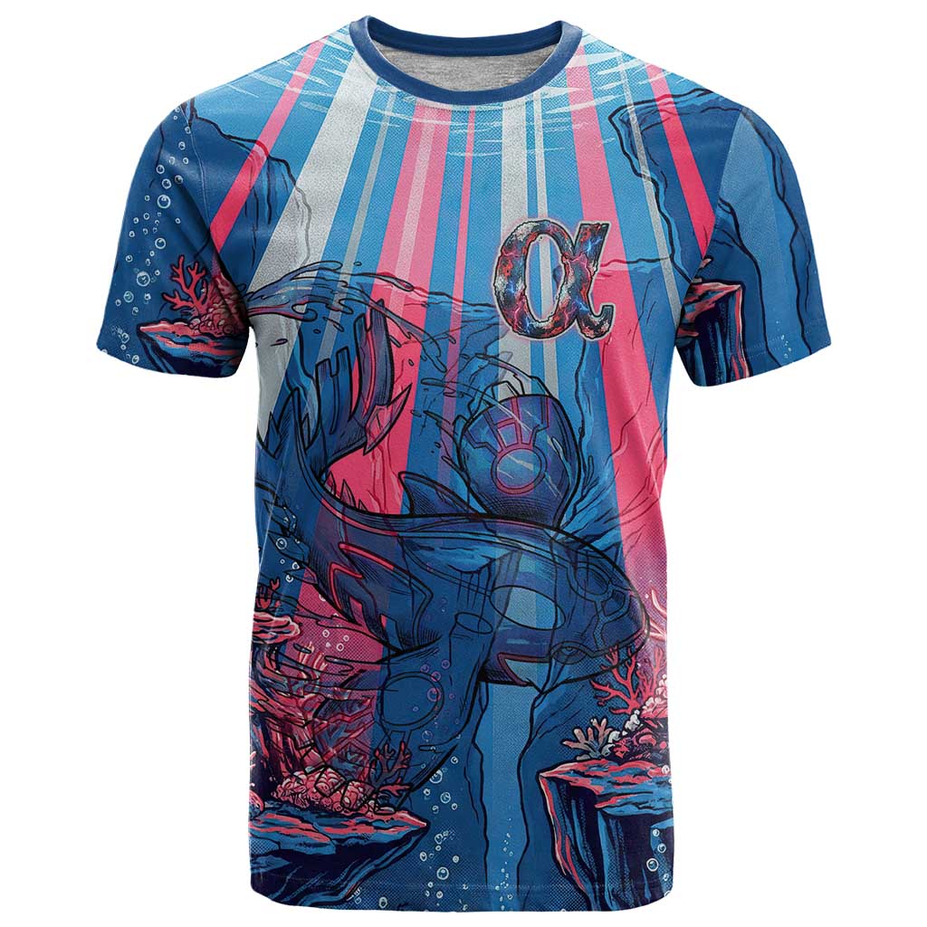 Kyogre Alpha T Shirt Neon Deep Sea Coral Art