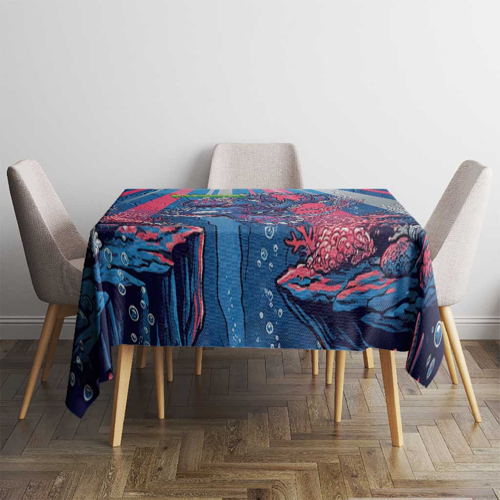 Kyogre Alpha Tablecloth Neon Deep Sea Coral Art