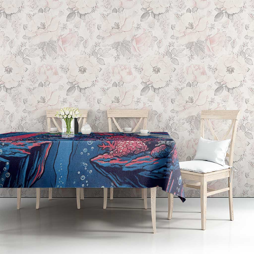 Kyogre Alpha Tablecloth Neon Deep Sea Coral Art