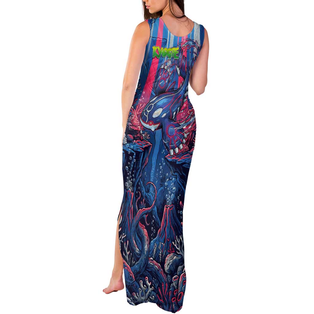 Kyogre Alpha Tank Maxi Dress Neon Deep Sea Coral Art