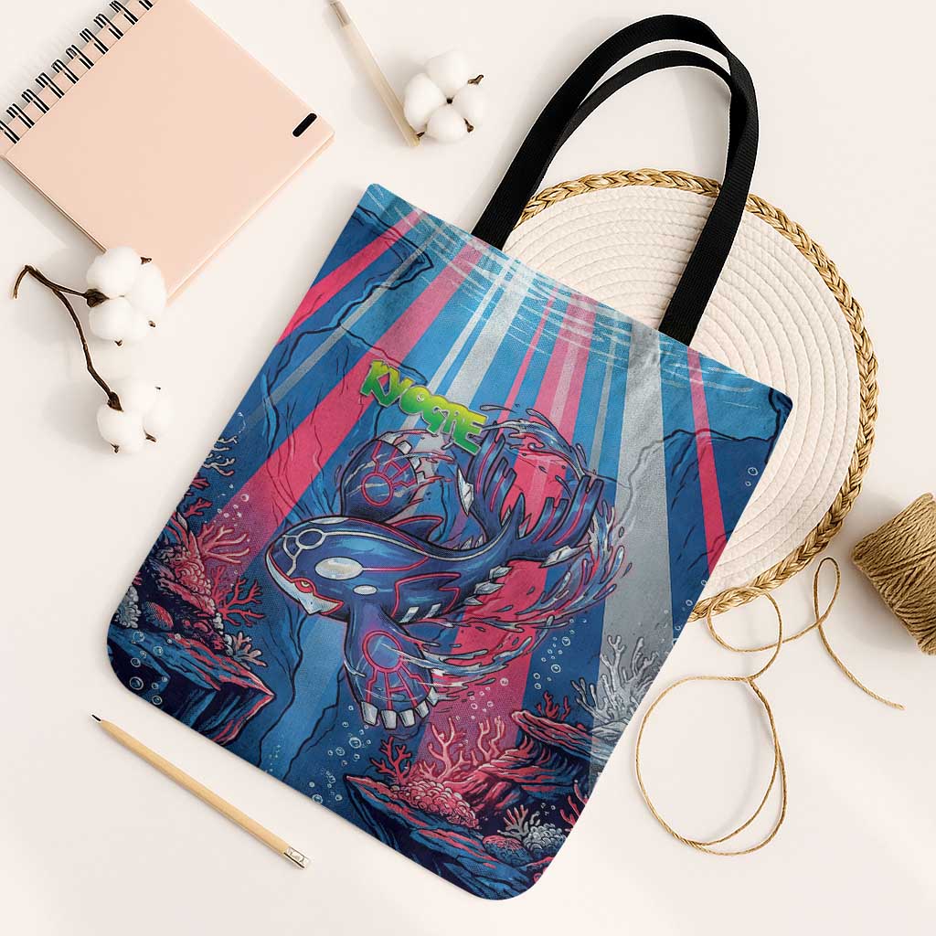 Kyogre Alpha Tote Bag Neon Deep Sea Coral Art