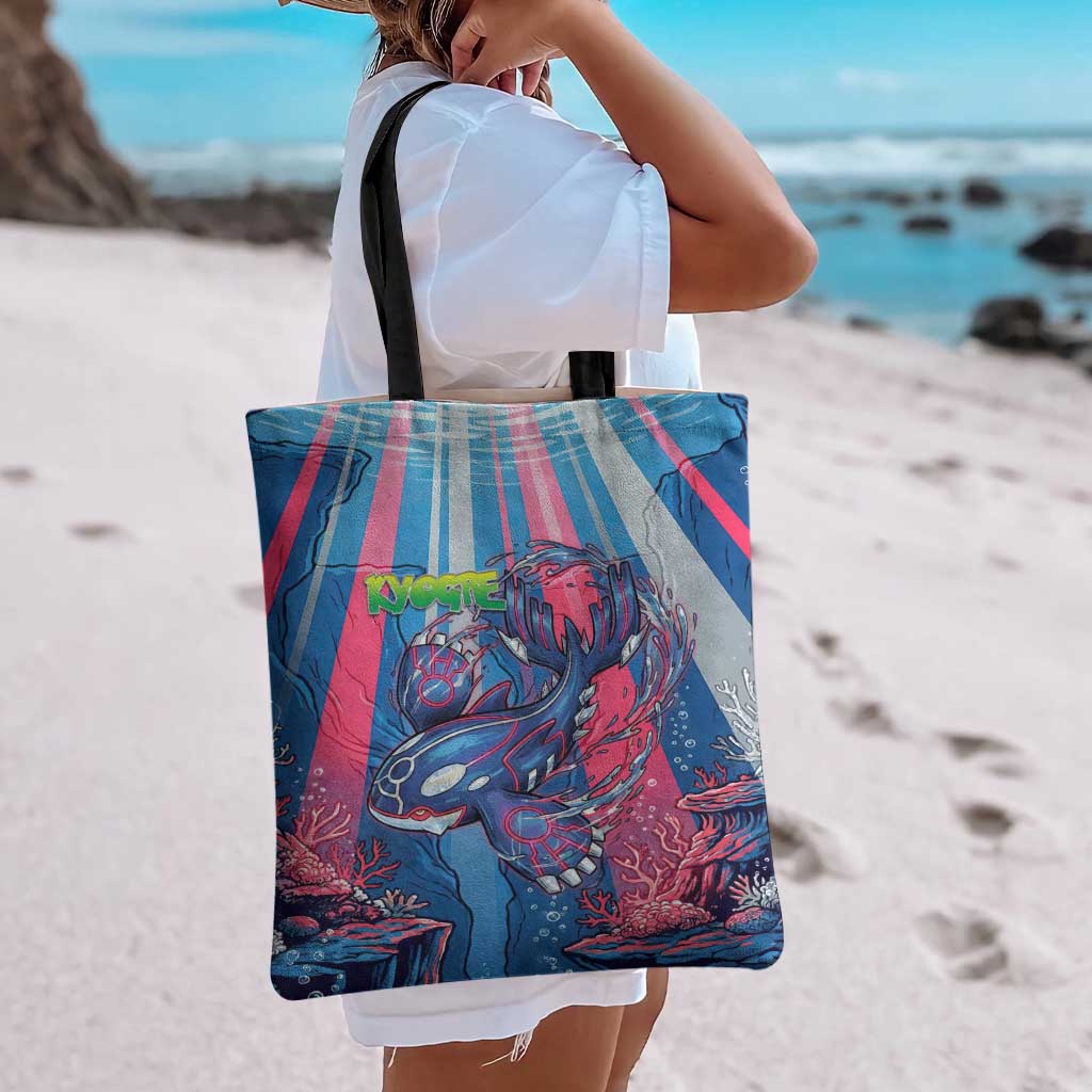 Kyogre Alpha Tote Bag Neon Deep Sea Coral Art