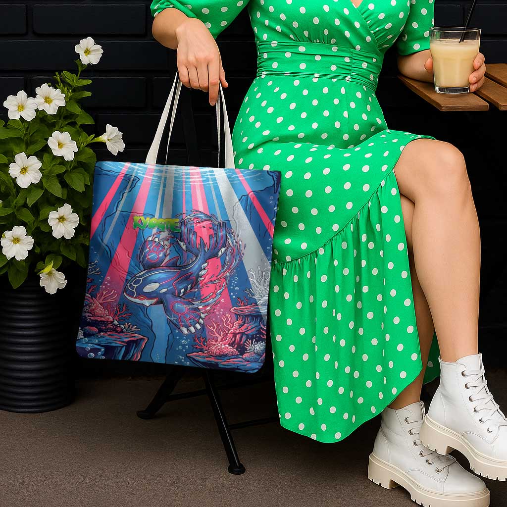 Kyogre Alpha Tote Bag Neon Deep Sea Coral Art