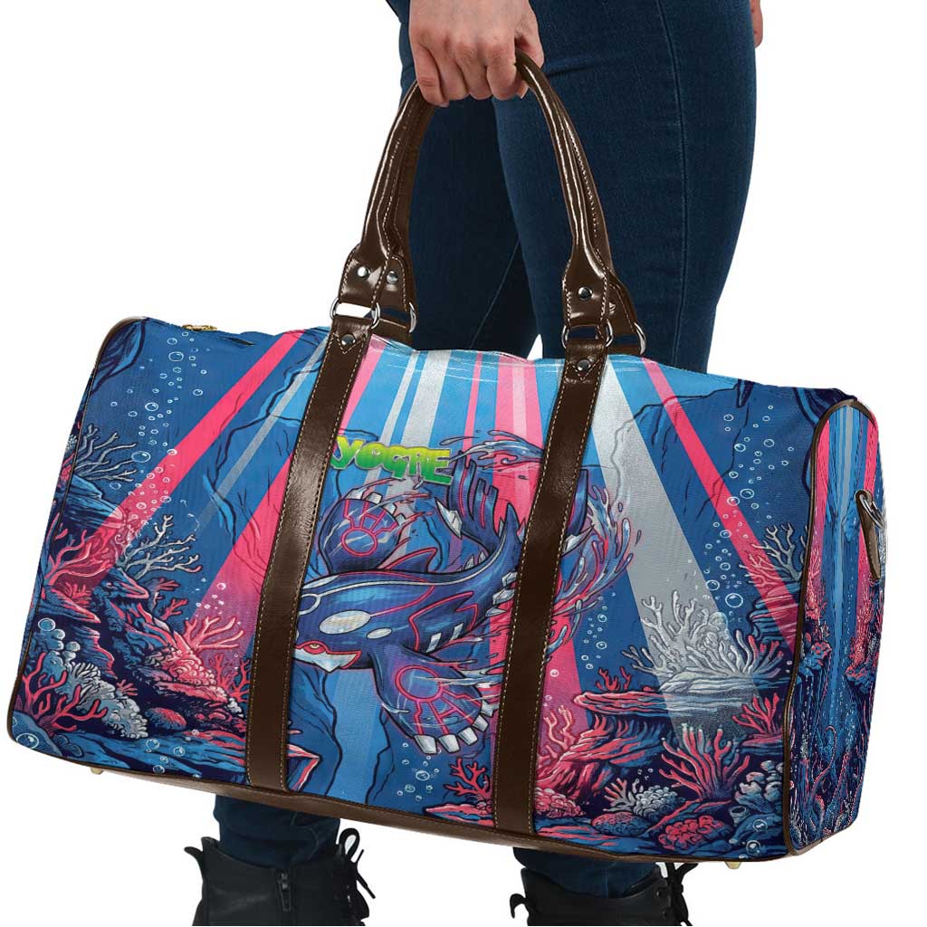 Kyogre Alpha Travel Bag Neon Deep Sea Coral Art
