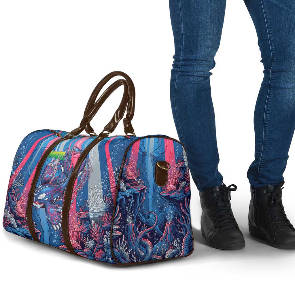 Kyogre Alpha Travel Bag Neon Deep Sea Coral Art